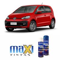 Kit pintura automotiva spray Vermelho Sonoma GM + Verniz + Lixa